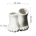 Axyaa Creative Feet Shape Ceramic Vase Home Office Decor Craft