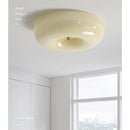 Axyaa Bauhaus Cream Ceiling Lamp: French Retro Nordic Glass Kitchen Light