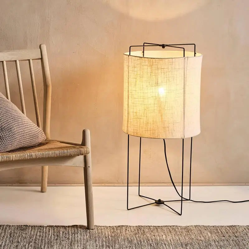 Axyaa Wabi Sabi Fabric Floor Lamp for Designer Living Room Corners