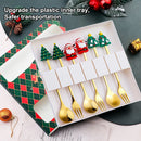 Axyaa Christmas Doll Spoon Fork Set Stainless Steel Tableware Gift Box