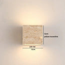 Axyaa LED Indoor Wall Lights Yellow Travertine Luxury Lighting for Living Room Bedroom