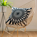 Axyaa Black White Embroidered Cotton Cushion Cover 45x45cm Square for Sofa Bed