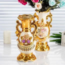 Axyaa Gold Ceramic Vase: Retro High-End Home Decor & Wedding Decoration