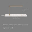 Axyaa Marble Luxury Pendant Light, Alabaster Hanging Lamp for Dining Room, High-end Lighting