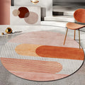 Light Luxury Round Rug by Axyaa: Stylish Teen Room Decor, Living Room Accent, Bedroom Mat