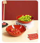 Axyaa Red Fruit Tray for Living Room, Dried Fruit, Candy & Snacks