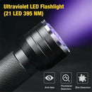 Axya 21 LED UV Blacklight Detector - Detects Pet Stains, Bed Bugs