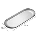 Axyaa Stainless Steel Oval Jewelry Display Tray - Elegant Home Organizer Tray