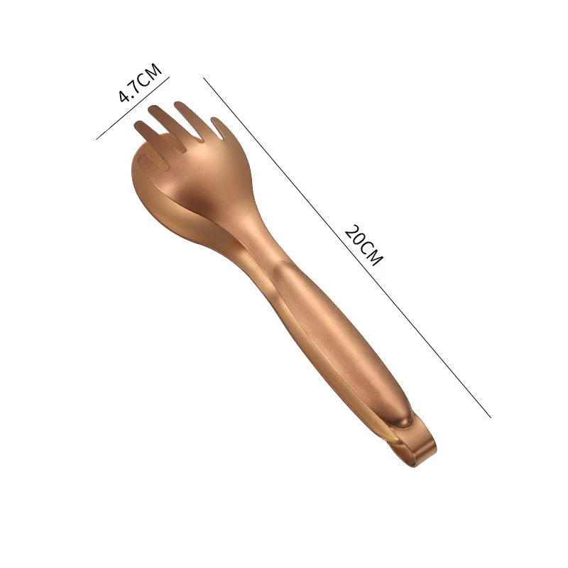 Axyaa Stainless Steel Food Tongs - Non-Slip Cooking Tool for Barbecue, Grilling & Frying