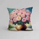 Axyaa Flower Pot Pattern Pillow Cover for Luxury Home Decor