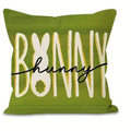 Axyaa Bunny Print Pillow Cover for Easter Home Decor