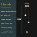 Axyaa Crystal LED Ceiling Chandelier Spiral Lamp for Home Decor
