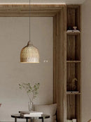 Axyaa Rattan Hanging Chandelier Light Fixture - Japanese Pendant Lamp