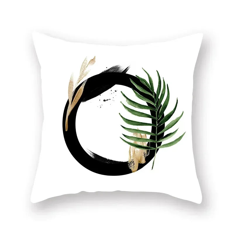 Floral Alphabet Pillow Case by Axyaa: Home & Car Decorative Cushion Cover