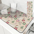 Axyaa Christmas Tree Drying Mat - Absorbent Dish Placemat