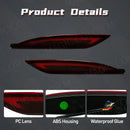 Axyaa LED Rear Bumper Reflector for Hyundai Sonata 8 2010-2014, Brake Light Turn Signal Fog Lamp
