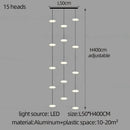 Axyaa Oval Ball Chandelier: Nordic Minimalist High-rise Staircase Lighting