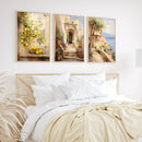 Italian Lemon Plant Retro Watercolor Canvas Wall Art Prints by Axyaa