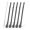 Axyaa Stainless Steel Reusable Drinking Straws Set for Cocktails