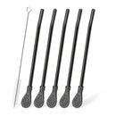 Axyaa Stainless Steel Reusable Drinking Straws Set for Cocktails