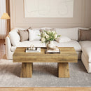 Axyaa Vintage Wooden Coffee Table - Modern Center Cocktail Furniture