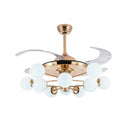 Axyaa Luxury Branch Fan Lamp With Remote Control, Modern LED for Home Living Room Lighting