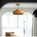 Axyaa Retro Glass Ceiling Lamp for Stylish Restaurant Balcony & Living Room