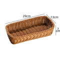 Axyaa Rattan Storage Basket: Durable Rectangle Container for Home Decor & Organization