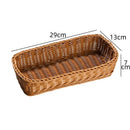 Axyaa Rattan Storage Basket: Durable Rectangle Container for Home Decor & Organization