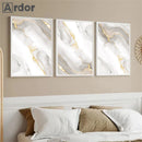 Axyaa Grey Marble Abstract Wall Art Canvas Poster Modern Luxury Print