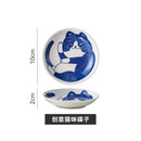 Axyaa Lucky Cat Ceramic Dessert Sauce Dish - Creative Cartoon Design