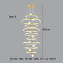 Axyaa Modern Stair Chandelier Pendant Ceiling Lamp LED Chandeliers Living Room Lighting