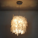 Axyaa Modern Feather LED Pendant Chandelier for Bedroom and Study Room