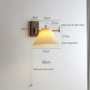 Axyaa Modern LED Wall Lamp with Pull Chain Switch for Bedroom Living Room