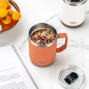 Axyaa Stainless Steel Insulated Coffee Mug with Lid and Handle