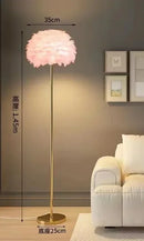 Axyaa Feather Floor Lamp - Nordic Minimalist Luxury Light for Bedroom Living Room