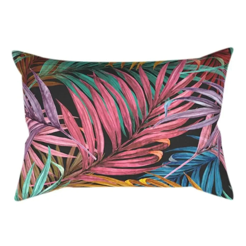 Axyaa Plant Art Polyester Cushion Cover Elegant for Living Room Sofa 30x50cm