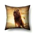 Lion Pattern Polyester Cushion Cover by Axyaa - Home decoration Pillow Cover