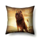 Lion Pattern Polyester Cushion Cover by Axyaa - Home decoration Pillow Cover