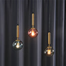 Axya Glass Ball Pendant Lamp: Nordic Minimalist LED Hanging Light for Living Room