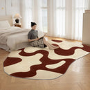 Axyaa Plush French Style Irregular Shape Rug for Bedroom Living Room Decoration