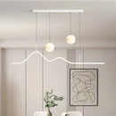 Axyaa Moonlight Long Lamp Cream Chandelier