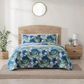 King Quilt Set, Reversible Cotton Bedding & Shams by Axyaa - Medium Weight & Oeko-Tex Certified