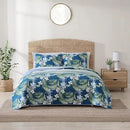 King Quilt Set, Reversible Cotton Bedding & Shams by Axyaa - Medium Weight & Oeko-Tex Certified