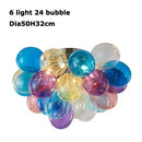Axyaa Glass Bubble Chandelier Pendant Light for Living Room Bedroom