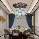 Axyaa Petal Glass Pendant Lights: Modern Chandeliers for Living & Dining Room Decor