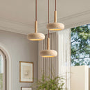 Axyaa Yellow Stone Bowl LED Droplight - 12W Pendant Lamp for Kitchen, Dining, Bedside & Restaurant
