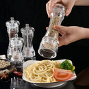 Axyaa Acrylic Salt Pepper Shakers Adjustable Coarseness Ceramic Rotor Kitchen Accessories