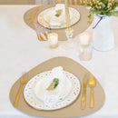 Axyaa Faux Leather Placemats & Coasters Set - Waterproof Dining Table Mats & Pads