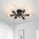Axyaa Black Sputnik Modern Chandelier Flush Mount Lighting